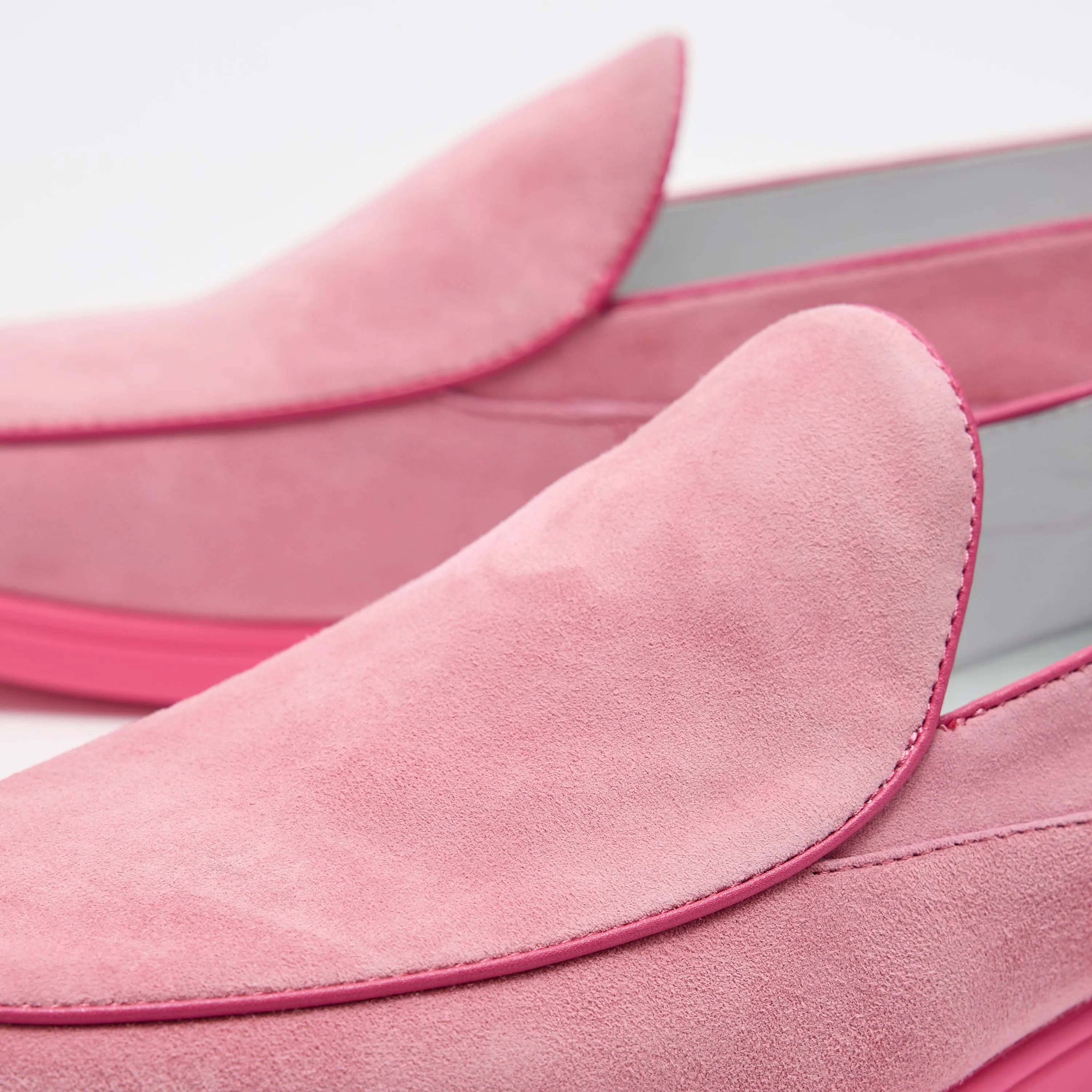 Alessandro Pink Suede Venetian Loafers