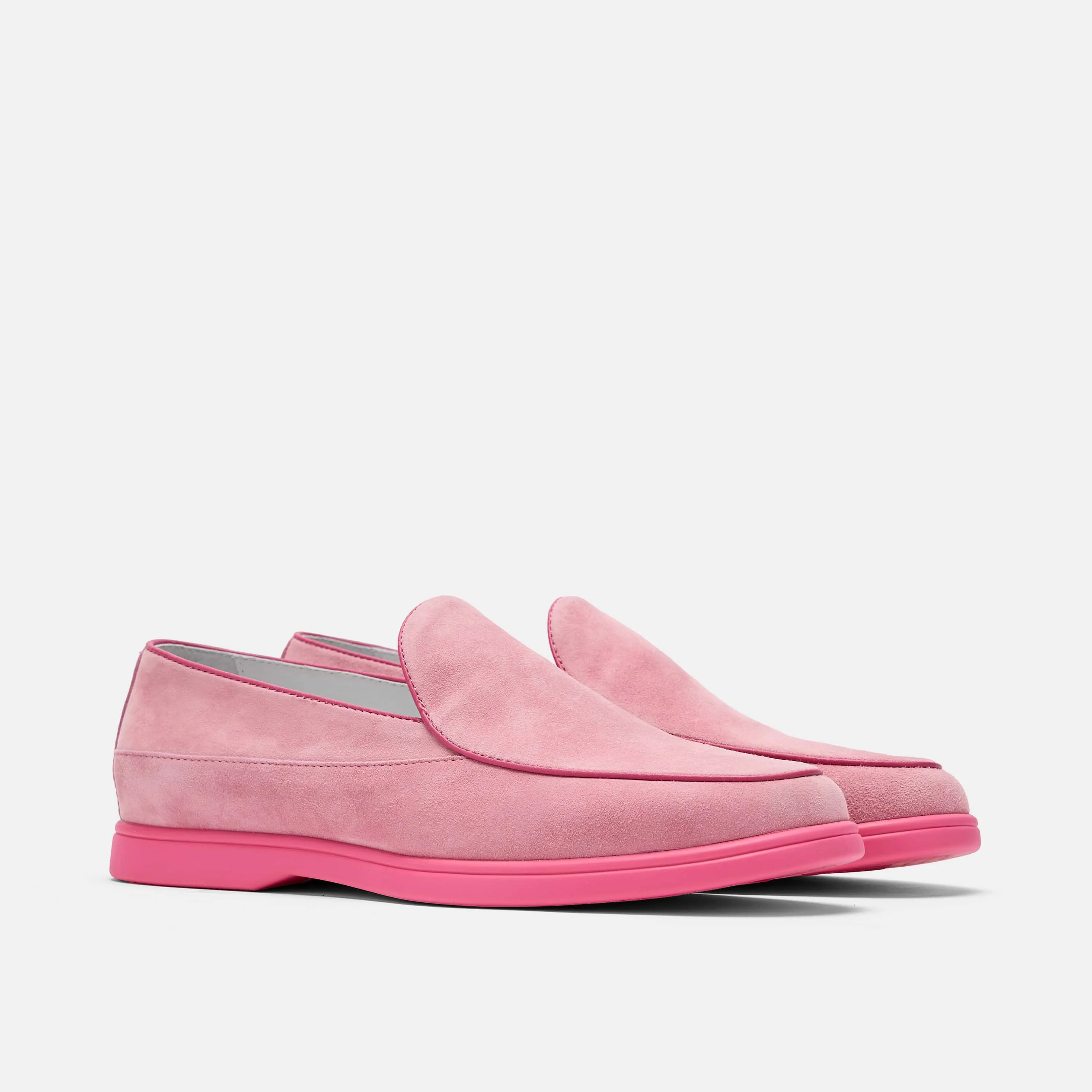 Alessandro Pink Suede Venetian Loafers