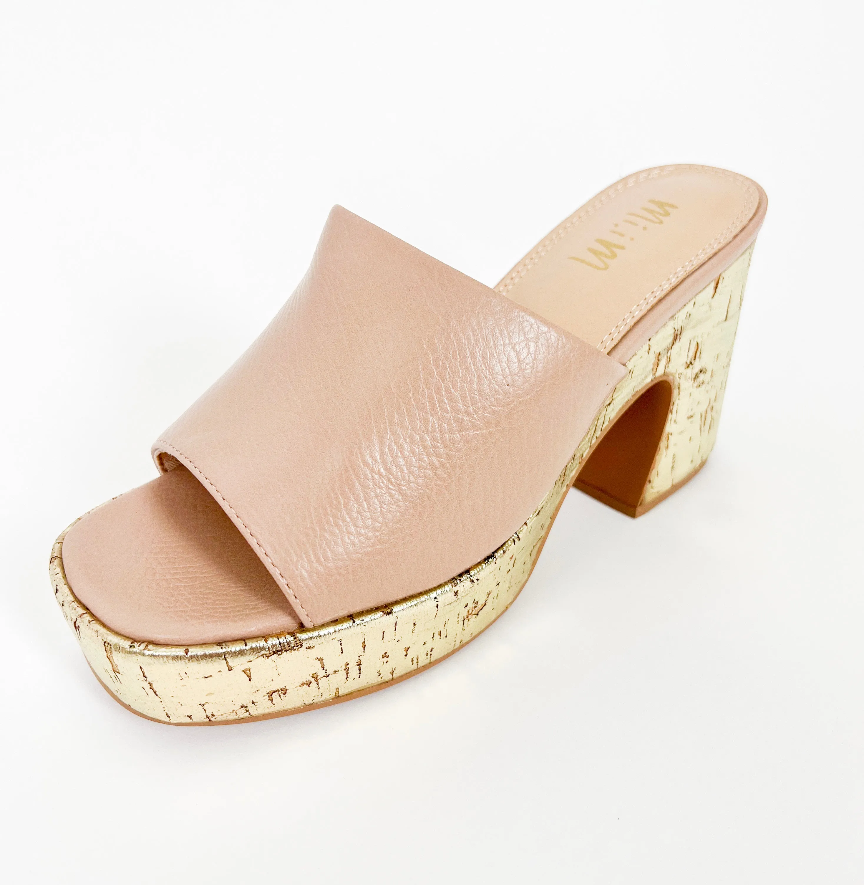 ALLIE NUDE GOLD HEEL SANDAL