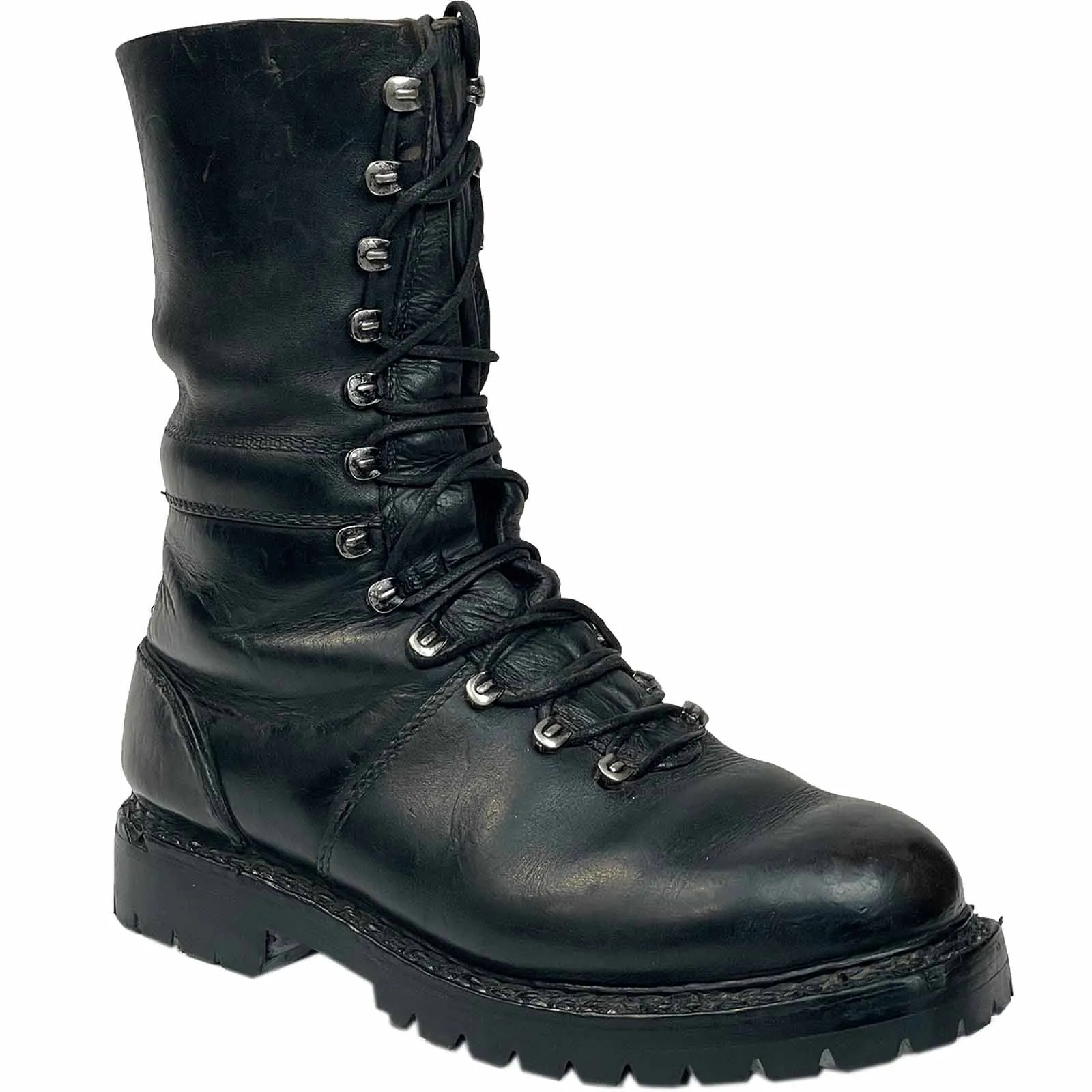 Austrian Army Leather Combat Boots - Half Lined