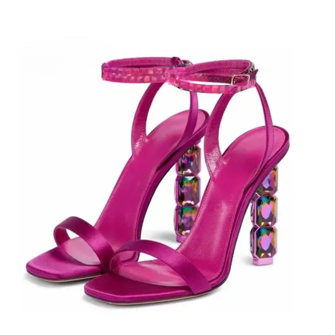 Calista Crystal Embellished Ankle Strap Sandals