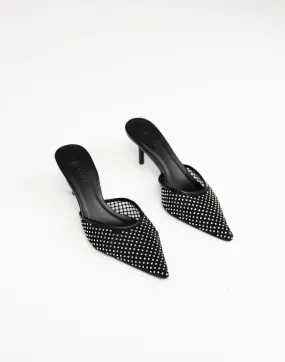 Dez Heels (Black Mesh-Diamante) - By Billini