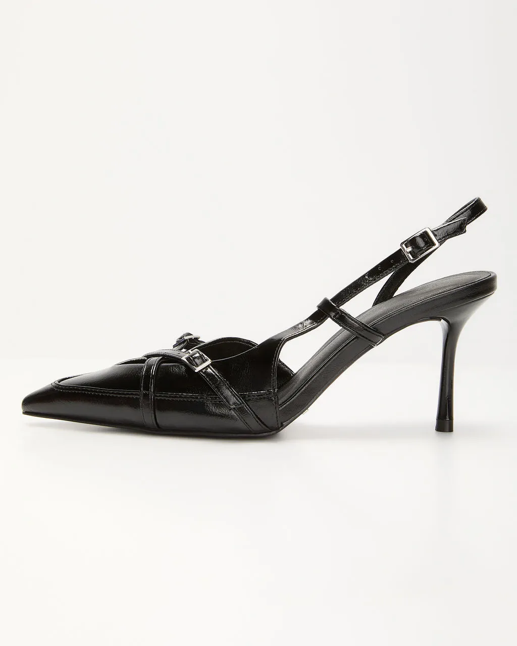 Evanna Buckle Slingback Heels