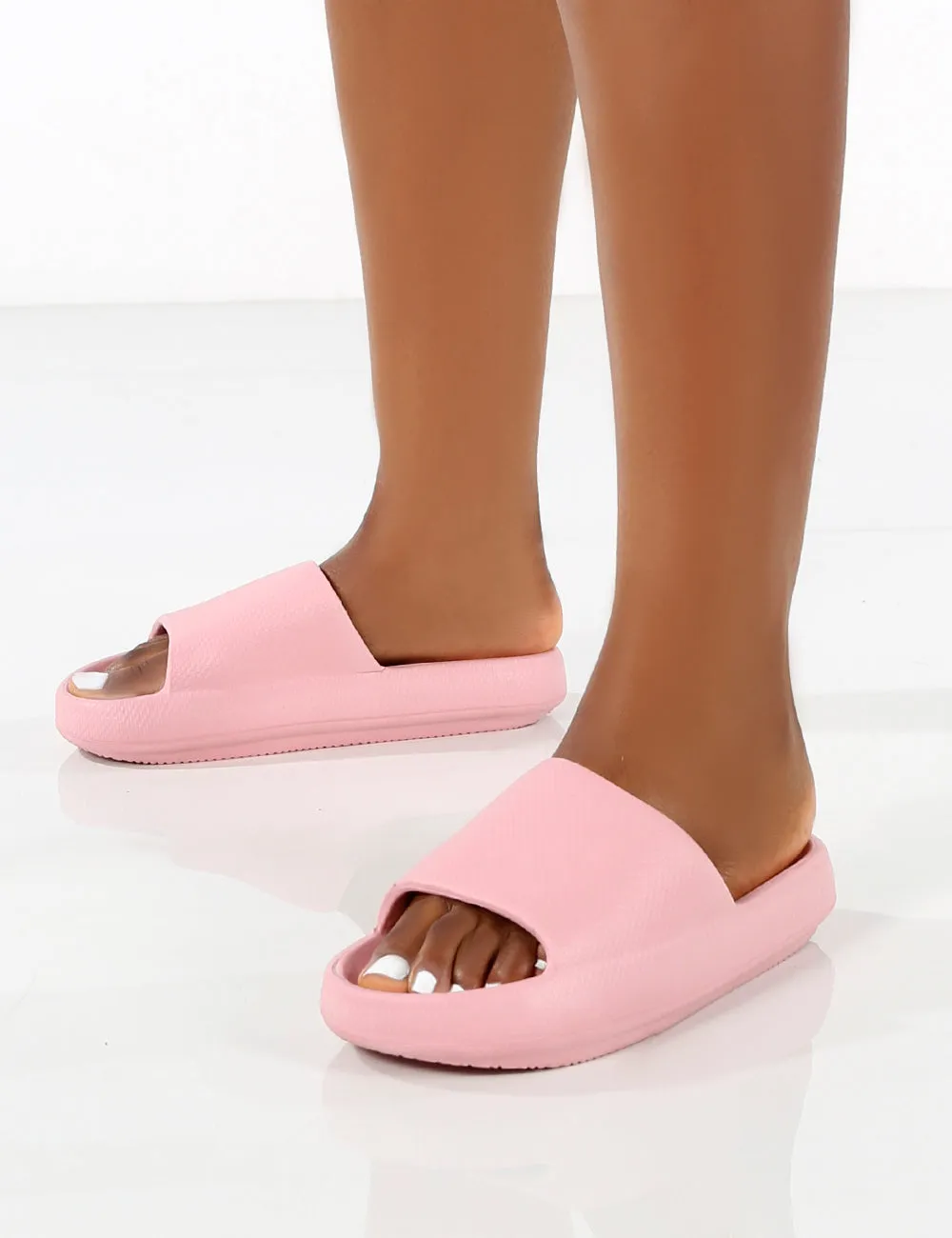 Flex Pink Rubber Flat Sliders