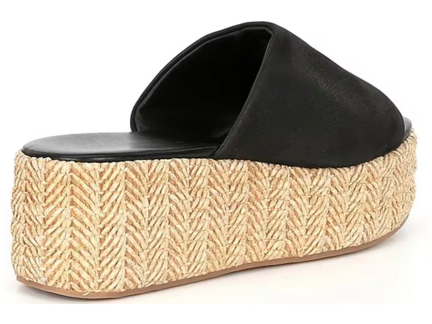 Free People: Harbor Raffia Flatform in Black