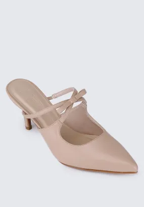 Levia Comfy Heels In Nude