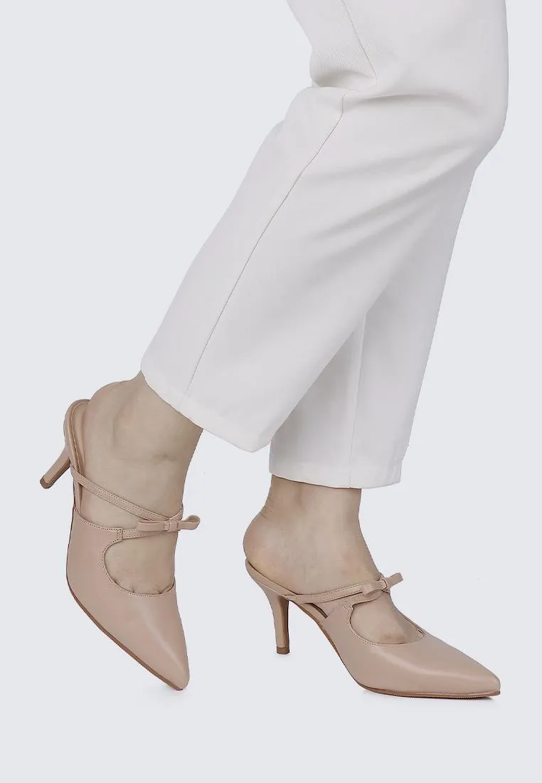 Levia Comfy Heels In Nude