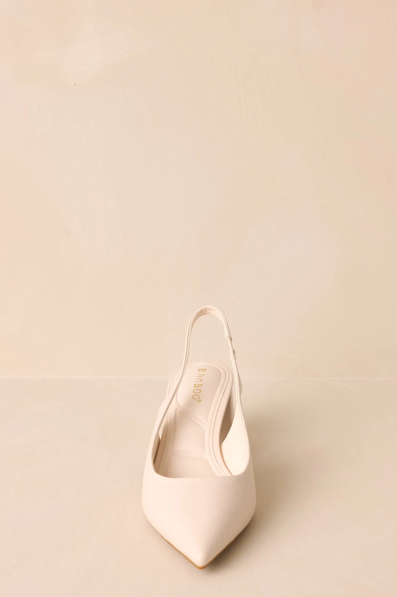 Lost Your Chance Ivory Pointed-Toe Slingback Heels