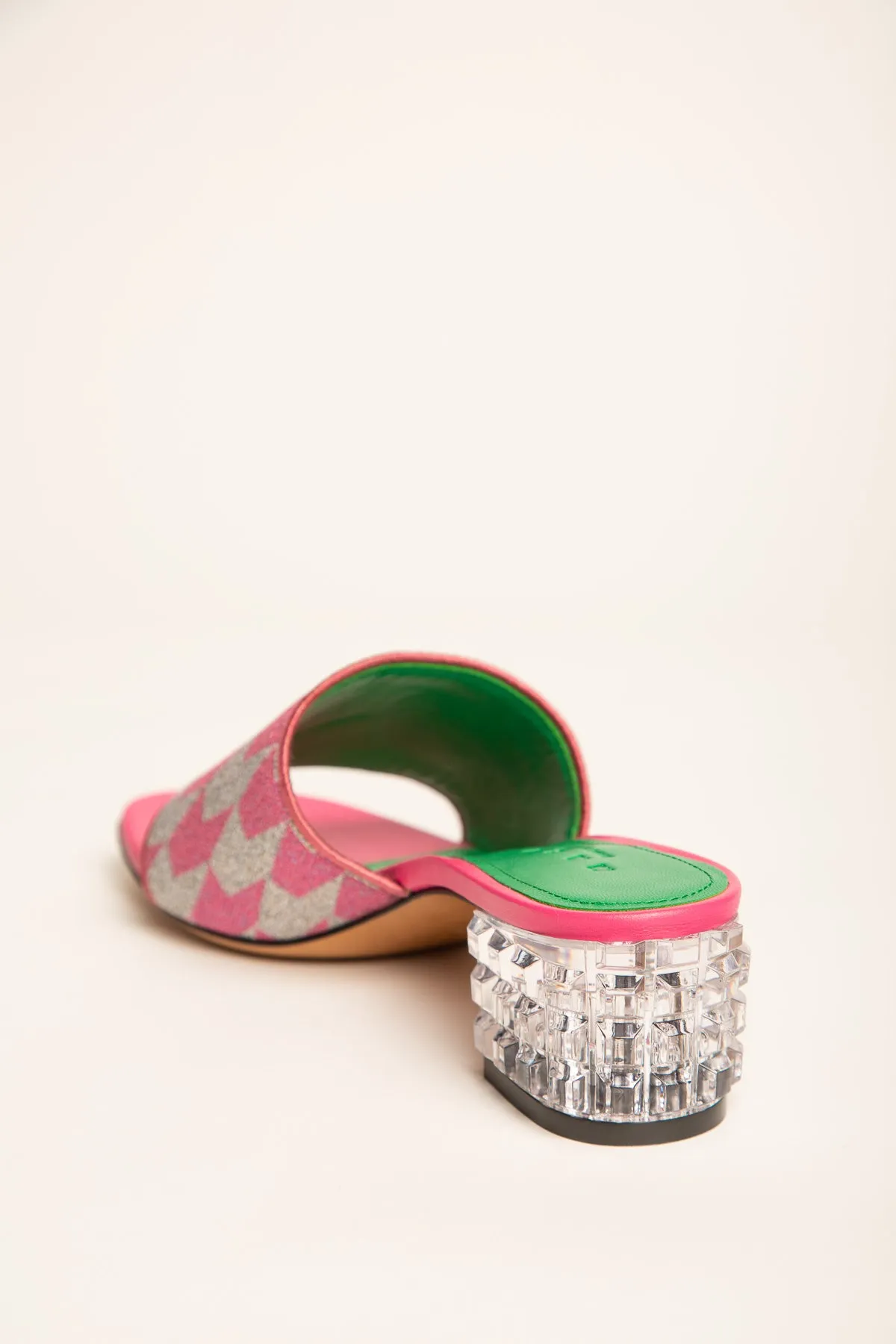 MARNI | CLEAR HEEL PRINT STRAP SANDALS