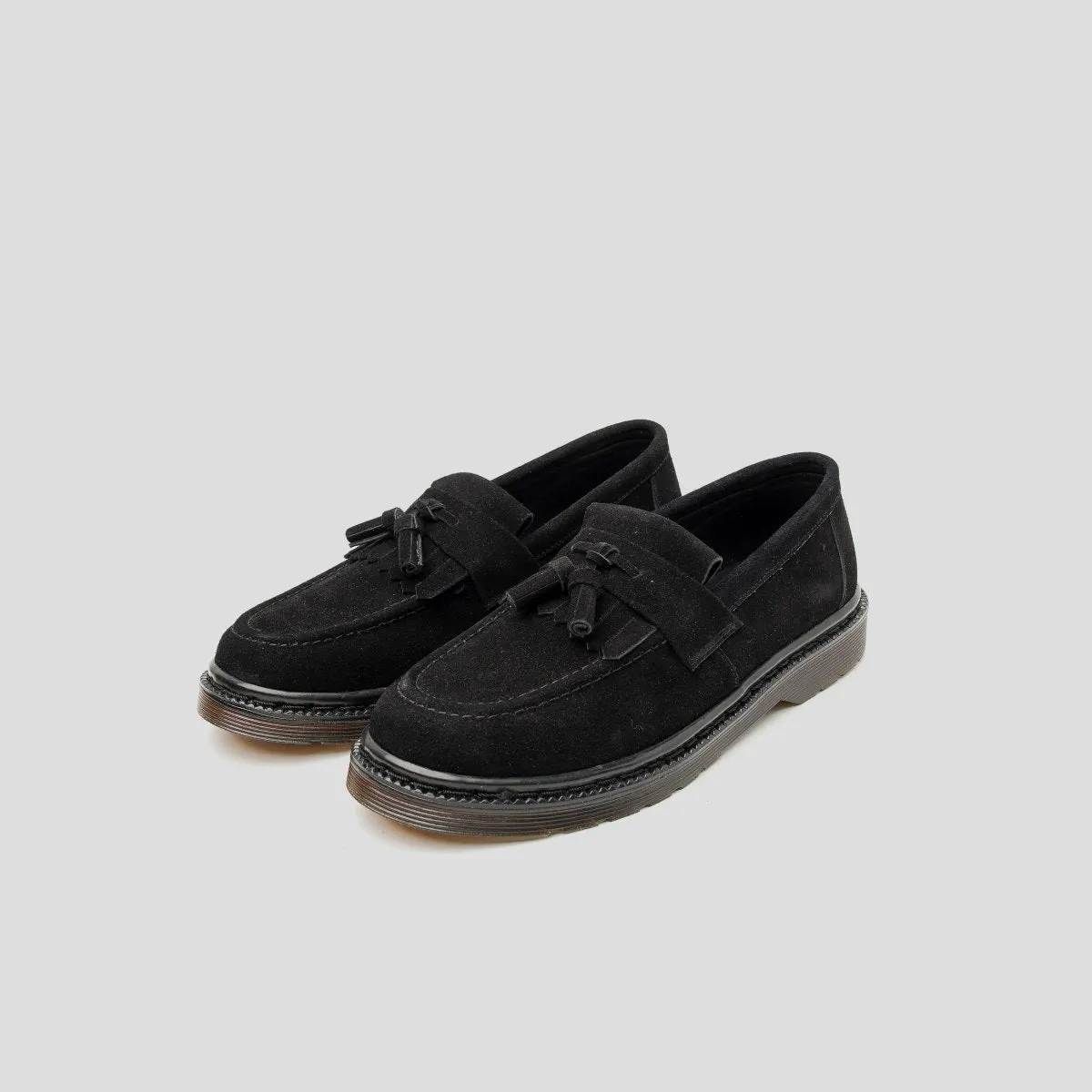 Original Loafers Tasseled Suede Black