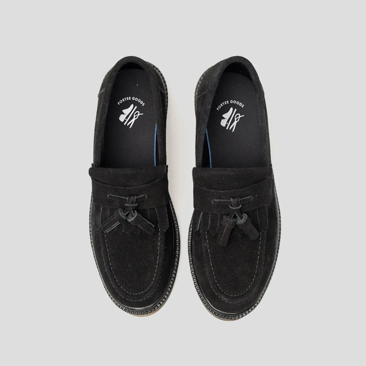 Original Loafers Tasseled Suede Black