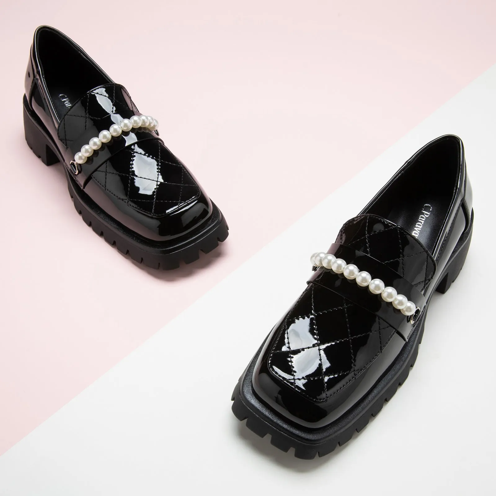 Pearl Chain Platform Loafers (Monica)