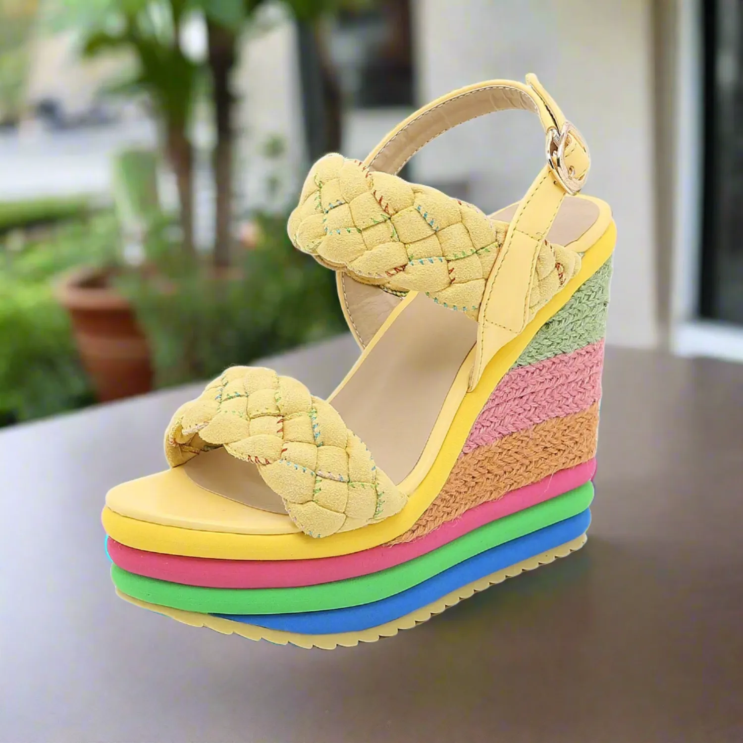 Rainbow Platform Heels