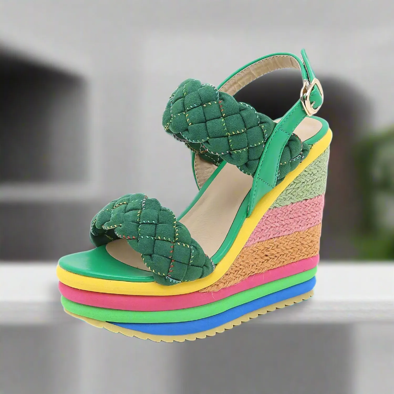 Rainbow Platform Heels