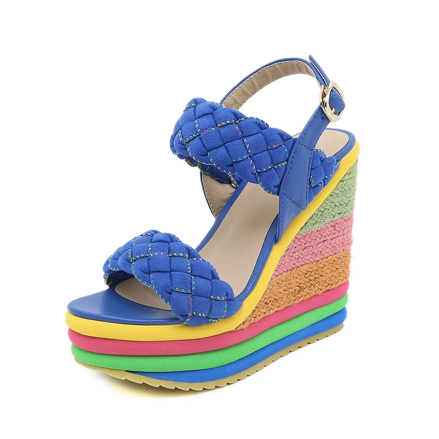 Rainbow Platform Heels