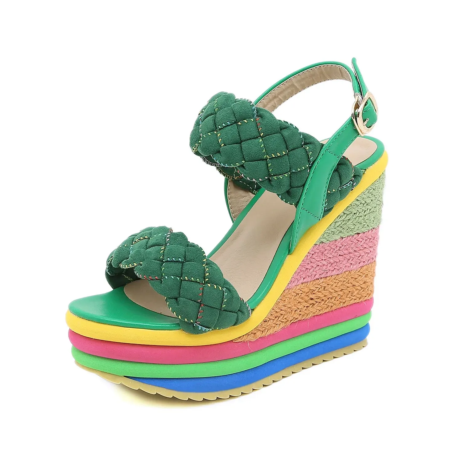 Rainbow Platform Heels