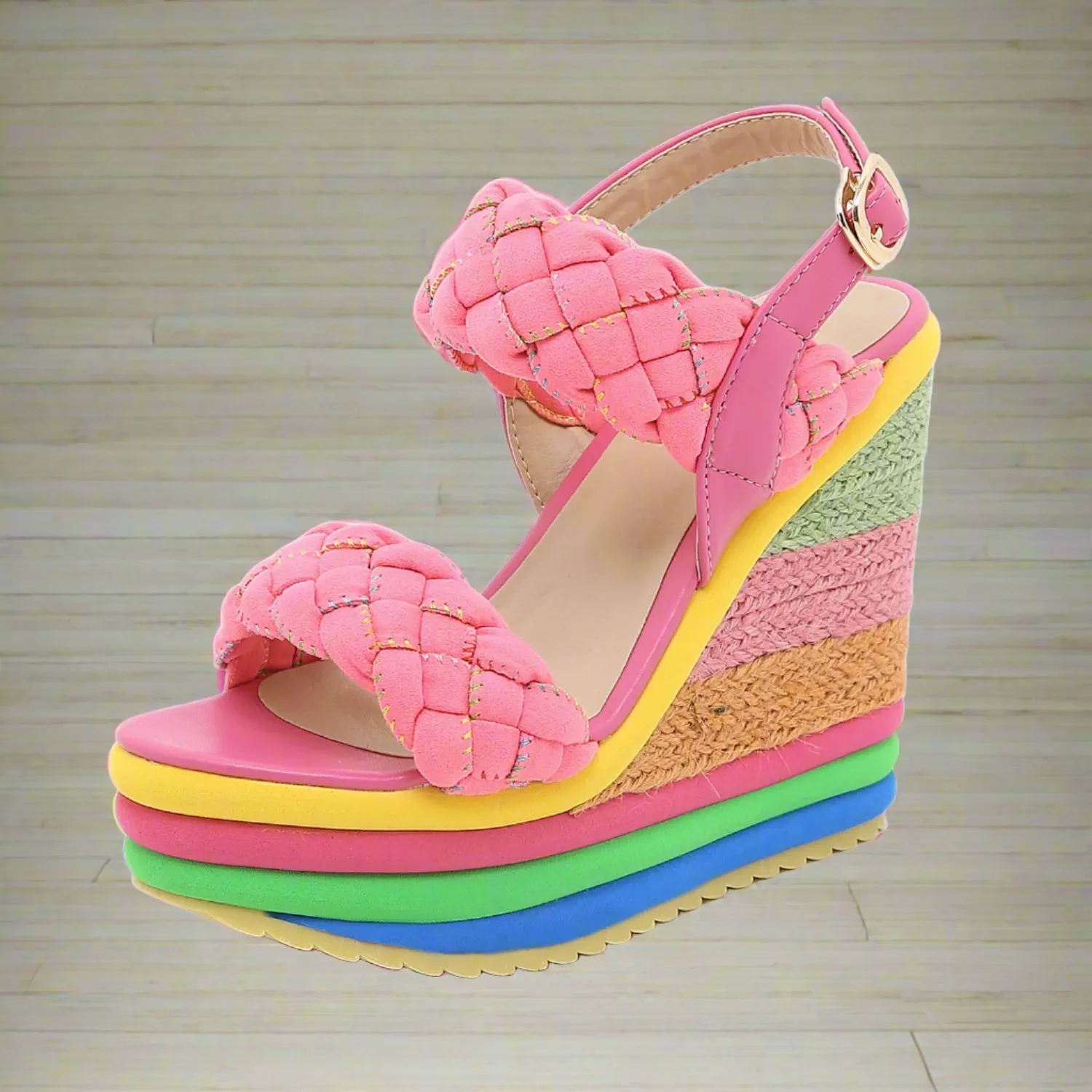 Rainbow Platform Heels