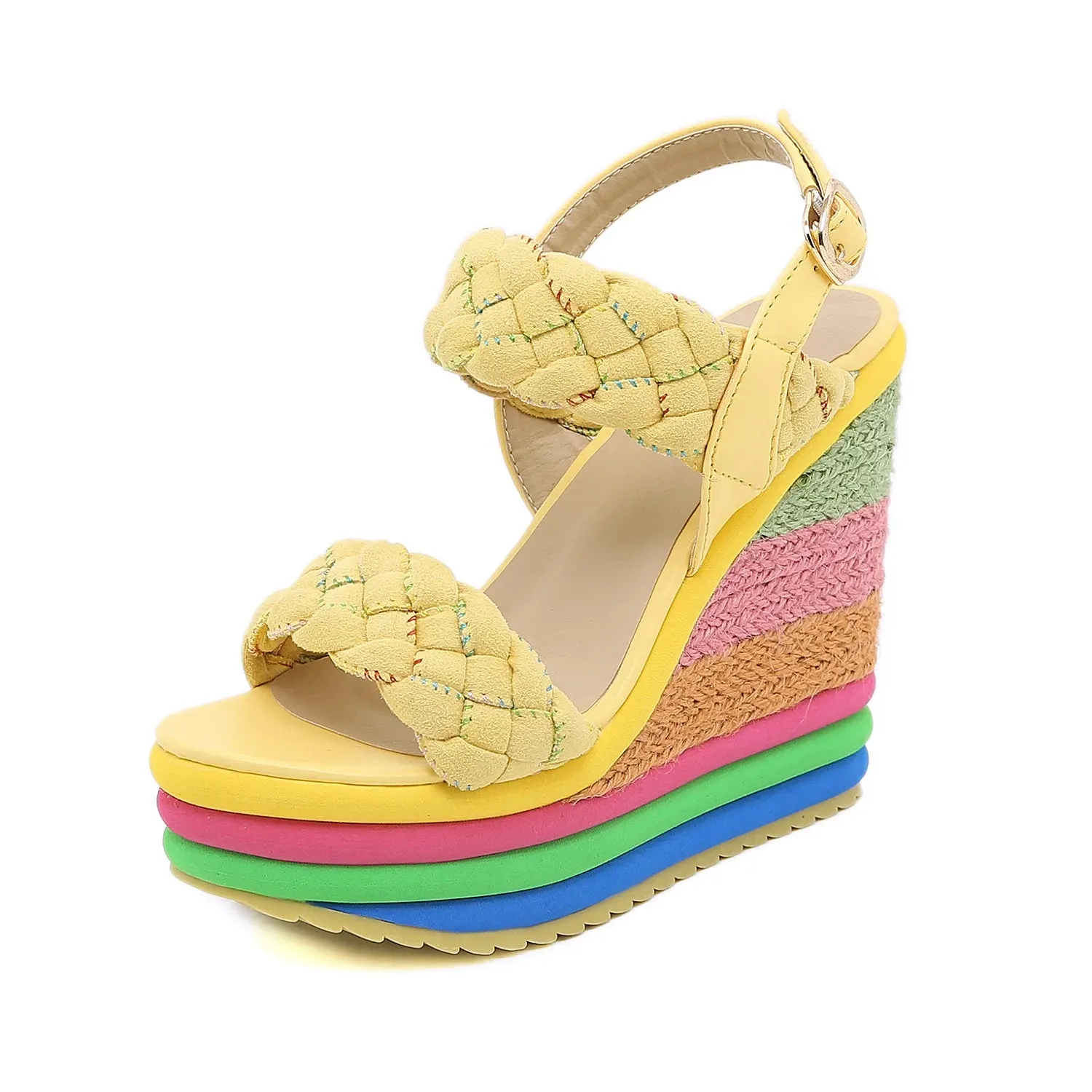 Rainbow Platform Heels