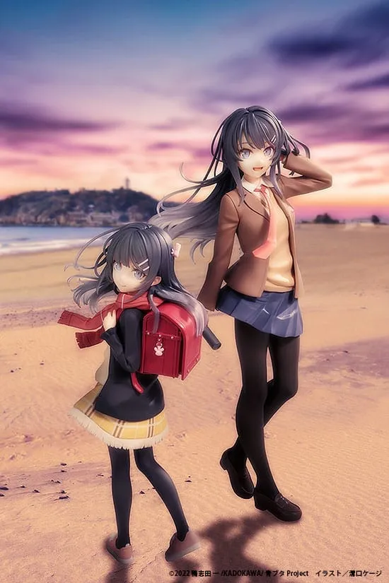 Rascal Does Not Dream Of A Knapsack Kid PVC Statue Mai Sakurajima High School Graduation Ver. & Knapsack Kid 19 Cm