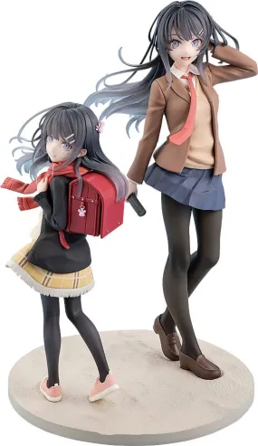 Rascal Does Not Dream Of A Knapsack Kid PVC Statue Mai Sakurajima High School Graduation Ver. & Knapsack Kid 19 Cm