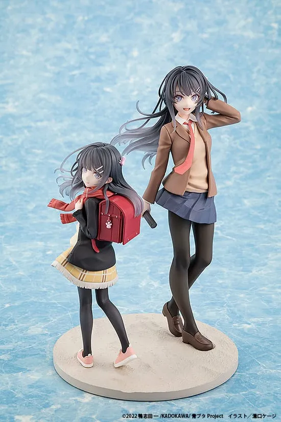 Rascal Does Not Dream Of A Knapsack Kid PVC Statue Mai Sakurajima High School Graduation Ver. & Knapsack Kid 19 Cm