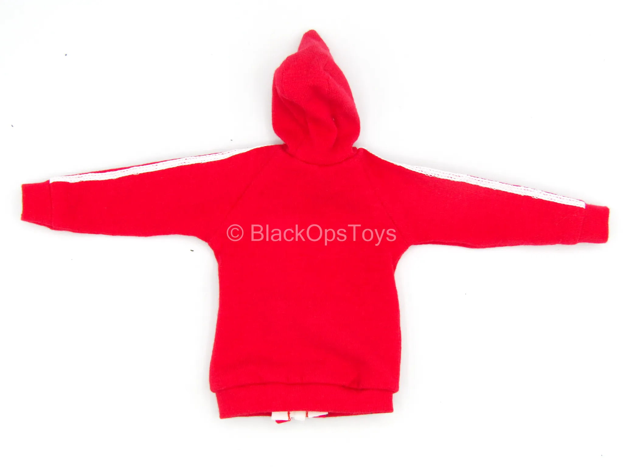 Red Hooded Jacket w/Denim Like Jeans, Face Mask & Boots