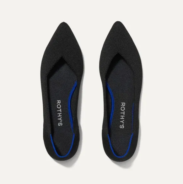 Rothy's Black Pointed-Toe Flat Shoes