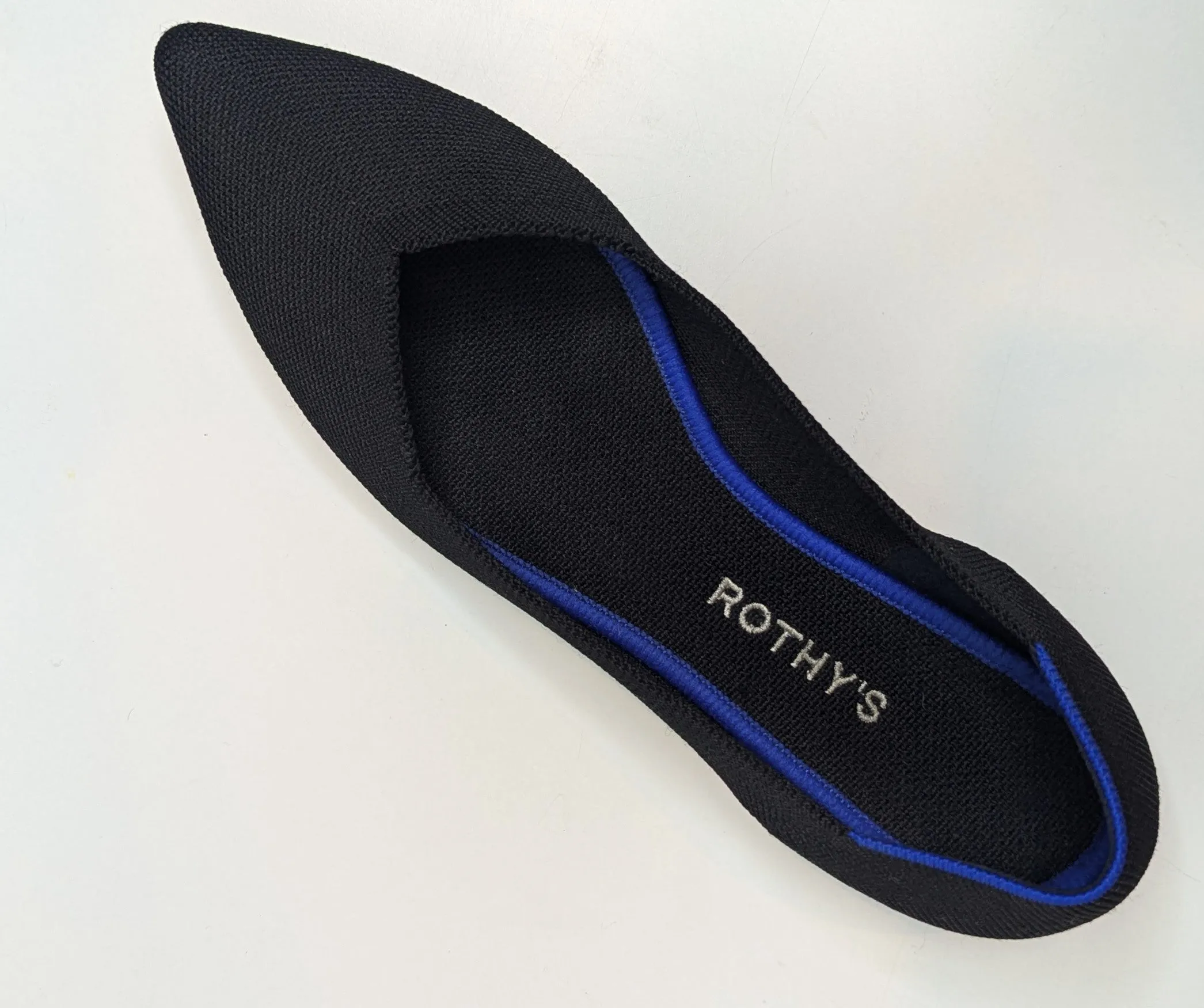 Rothy's Black Pointed-Toe Flat Shoes