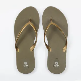 Scout Flip Flops in Moss Gold