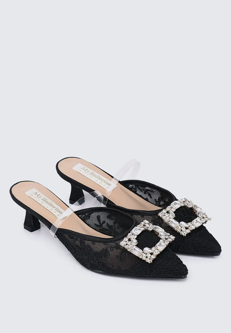 Sylvia Comfy Heels In Black