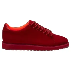 Tayon Men's Red Suede lace-up Oxford Sneaker Casual Shoes