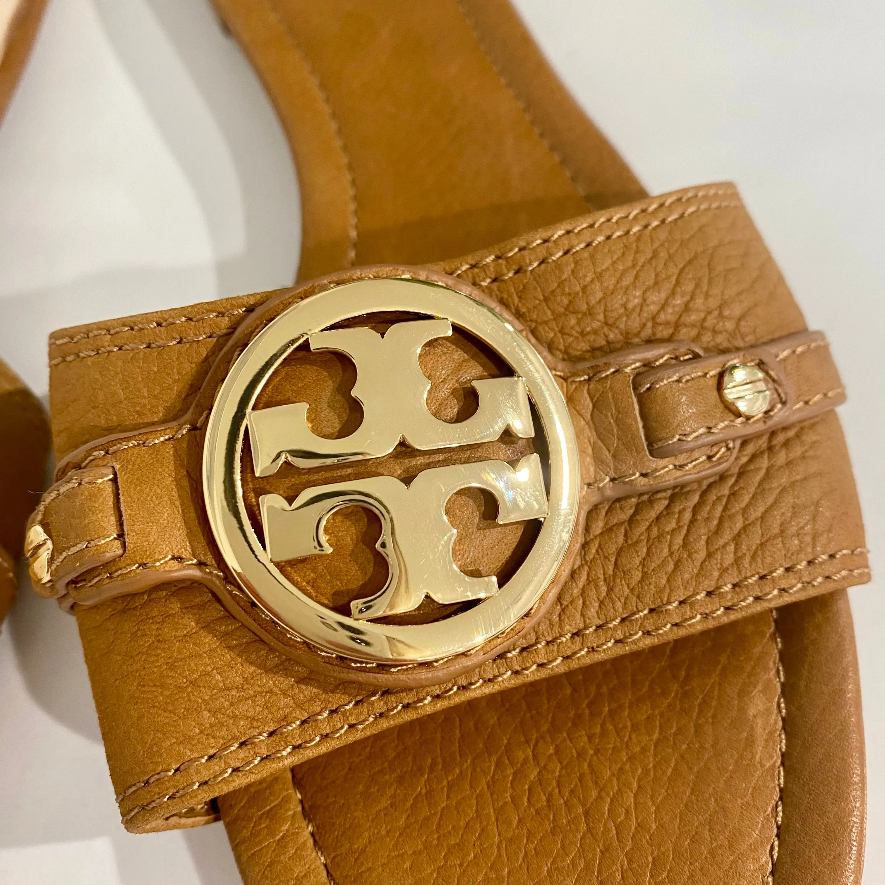 Tory Burch Tan Leticia Slide Sandals